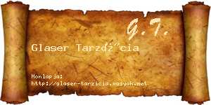 Glaser Tarzícia névjegykártya